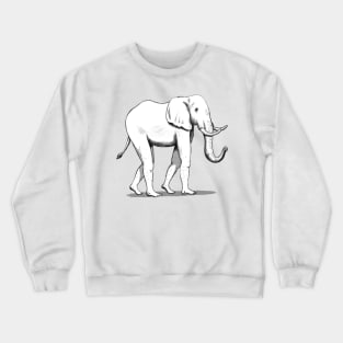 Elephant With Human Feet Crewneck Sweatshirt